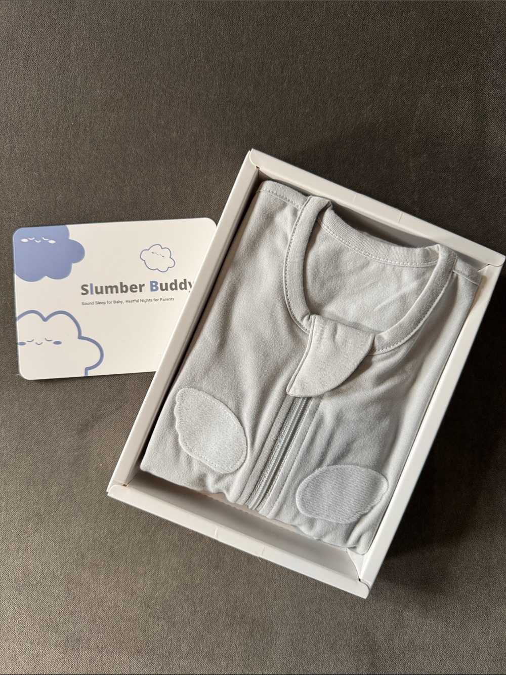 Slumber Buddy Gray Baby Sleep Sack Zip-Up Swaddle SMALL 1-3 Months 8-14lbs NEW
